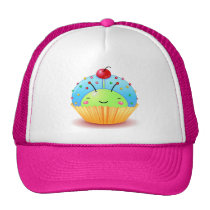 Blue Ladybug Cupcake Hat hats