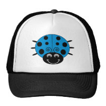 Blue Ladybug Hat hats