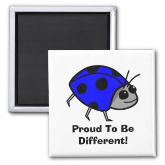 Blue Ladybug Magnet - Proud To Be Different