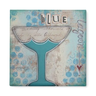 "Blue Lagoon" Art Magnet by Nancy Lefko