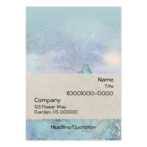 Blue Landscape Harmony Business Cards (back side)