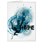 Blue Lantern Graphic 3 Greeting Card