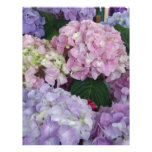 Blue Lavender Hydrangeas Personalized Letterhead