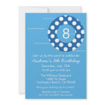 Blue Lazy Days Birthday Pool Party invitations