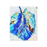 Blue leaf canvas print