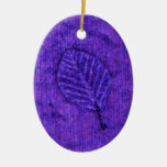 Blue Leaf Fossil Christmas Tree Ornament