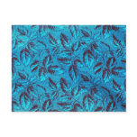 Blue leaf - multi-image postcards