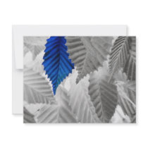 blue leafy personalized announcement