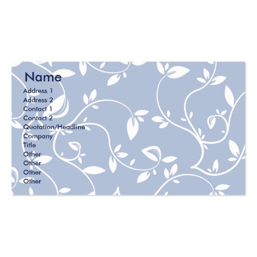 Blue Leaves - Business Business Card Templates