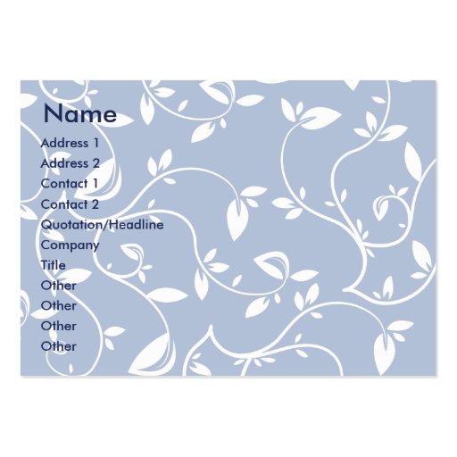 Blue Leaves - Chubby Business Cards