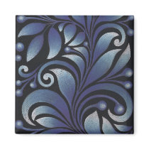 blue leaves magnets