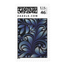 blue leaves postage
