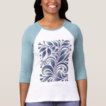blue leaves t-shirts
