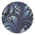 blue leaves stickers