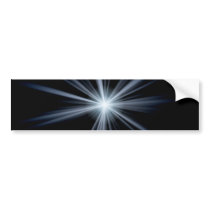 Blue Lens Flare Burst Bumper Sticker