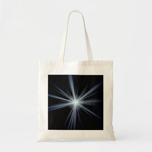 Blue Lens Flare Burst Canvas Bags
