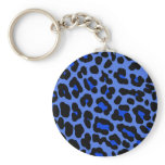 Blue Leopard Key Chain