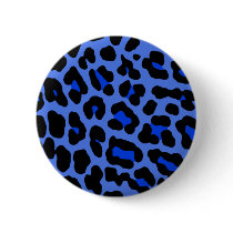 Blue Leopard Pin buttons