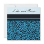 Blue Leopard Wedding Invitation