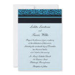 Blue Leopard Wedding Invitations