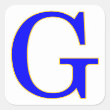 Blue Letter G Sticker