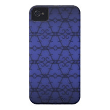 Blue Letter Pattern iPhone 4 Case-Mate Case
