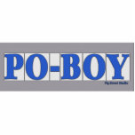 Blue Letter Street Tiles, Po-Boy Photo Cut Outs