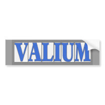 Blue Letter Tiles Valium Bumper Stickers