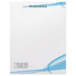 blue customized letterhead