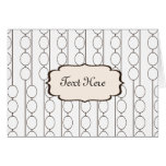 Blue Letterpress Damask Card
