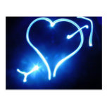 Blue Light Heart  Postcard