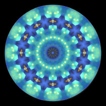 Blue Light Magic Circle Sticker by webgrrl Blue Light Magic Circle Sticker