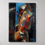 Blue Light Woman Poster