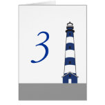 Blue Lighthouse Table Card