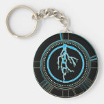Blue lightning key chain