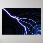 Blue Lightning Print