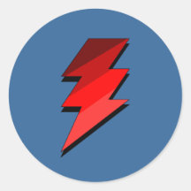 Blue Lightning Thunder Bolt Sticker