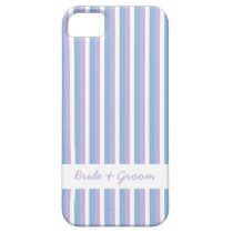 Blue Lilac White Stripes white Wedding iPhone 5 casemate cases