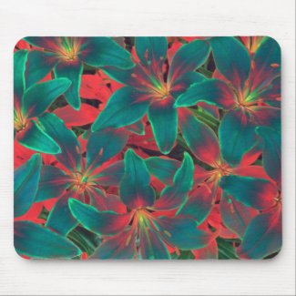 Blue Lilies Mousepad mousepad