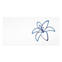 Blue Lily Photo Card Template
