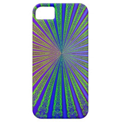 Blue Lime Green Purple Abstract Fractal Tunnel iPhone 5 Covers