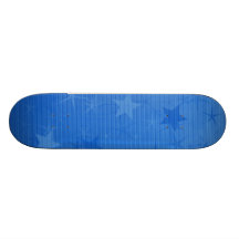 Blue Lined Star Field Skateboard