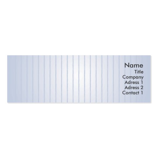 Blue Lines - Skinny Business Card Templates (front side)