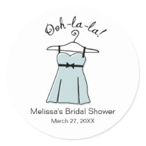 Bridal Lingerie Shower Favors on Blue Lingerie Bridal Shower Favor Stickers Stickers By Paisleyinparis