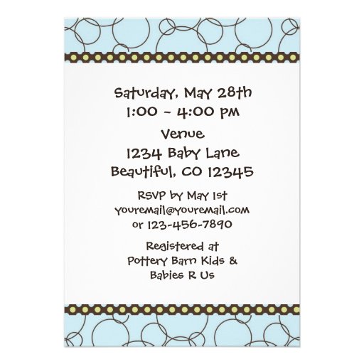 Blue Lion Baby Shower Invitation for Boys