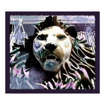 Blue Lion Print