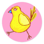 Blue Lipped Chick Sticker