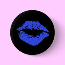 Blue Lips Button buttons