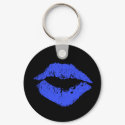 Blue Lips Keychain