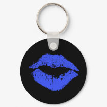 Blue Lips Keychain